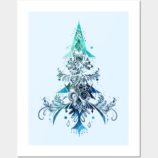 A Christmas tree spirit watercolor Posters and Art